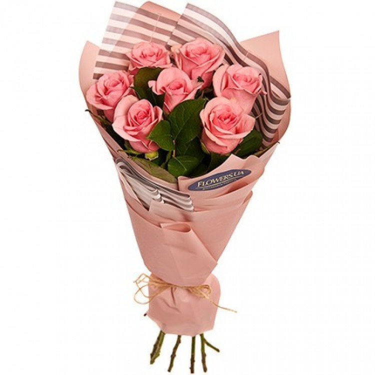 Букет "7 рожевих троянд!" - image-0